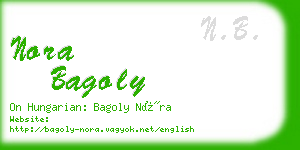 nora bagoly business card